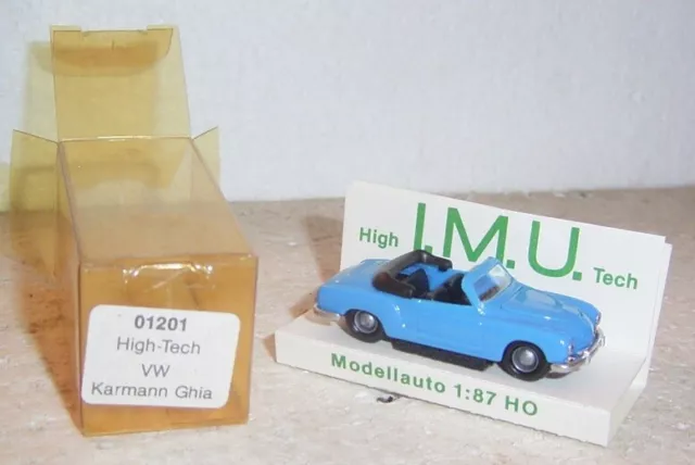 01201 Imu / VW Karmann Ghia Cabrio blau / 1:87 -RAR - Super - Topmodell - selten