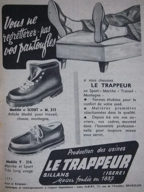 Chaussures De Ski LE TRAPPEUR – JO 1968 France – Pointure 39