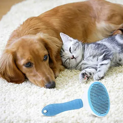 Self Cleaning Slicker Brush, Dog Cat Bunny Pet Grooming Shedding Brush 3