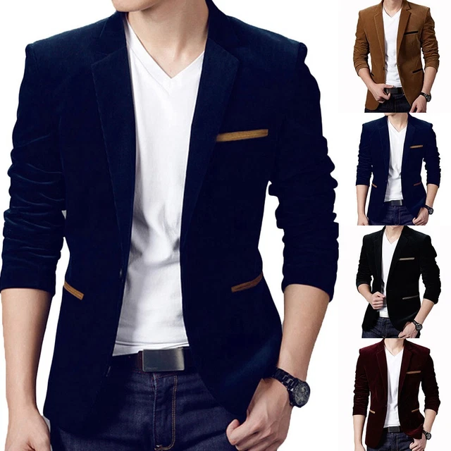 Sofisticata giacca da smoking uomo slim fit giacca matrimonio business cappotto blazer