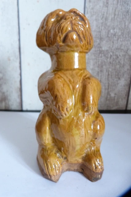 ANCIENNE TIRELIRE EN platre chien bouledogue statue figurine chien vintage EUR 15,40 - FR