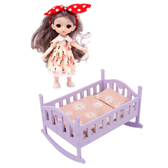 Cuna De Bebé De Madera Mini Muebles Para Casa De Muñeca Miniatura Muñeca Niño