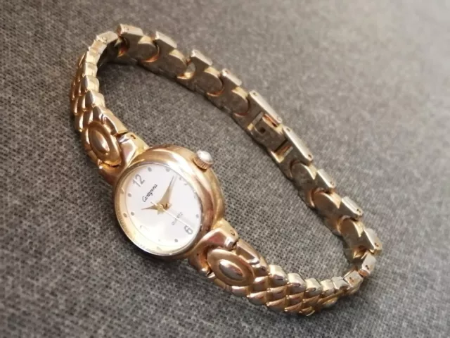 Montre Femme CARTAGENA Classique  Quartz Watch Plaqué OR Testée