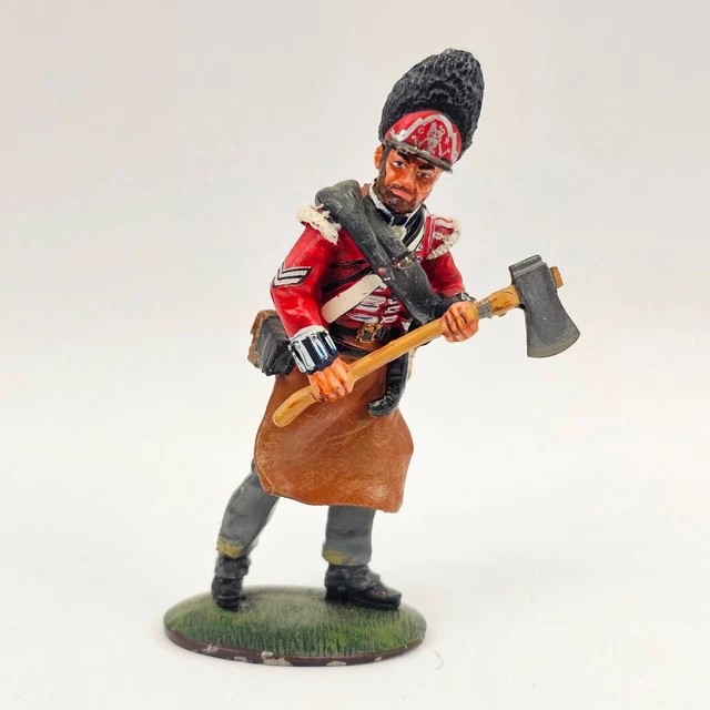 6 Figurines Base Del Prado - Officiers Fusiliers Repeints