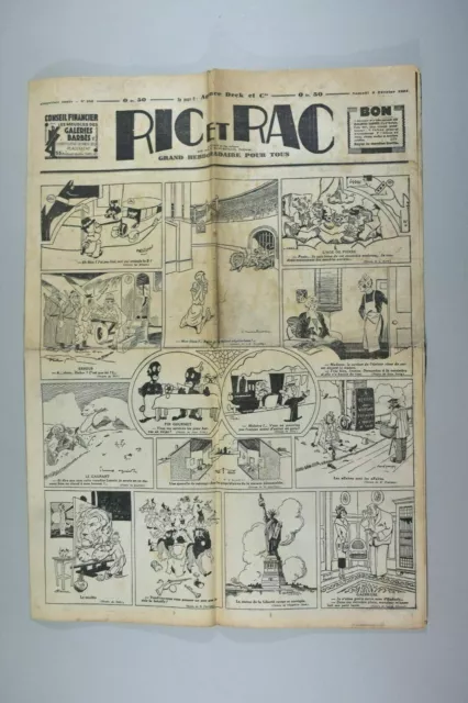 Ric et Rac Grand hebdomadaire pour tous 17 numéros années 1934/1935/1936 2