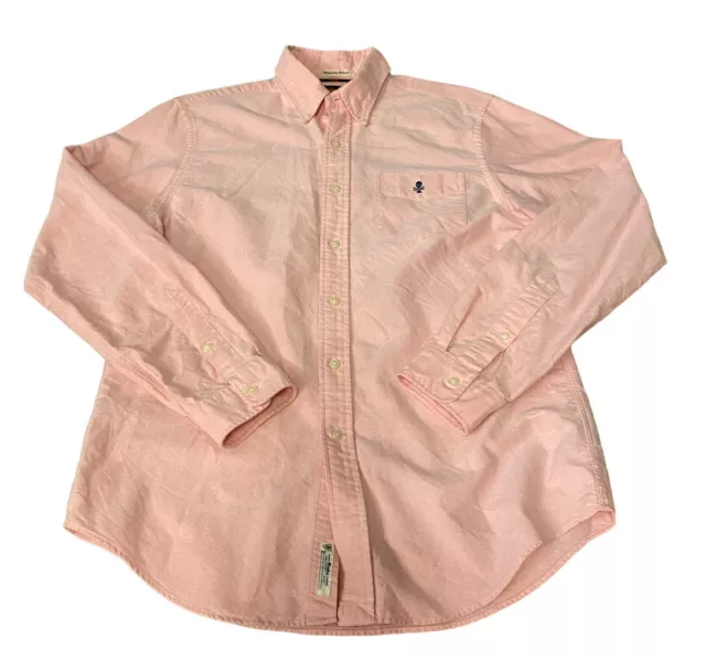 Mens M Ralph Lauren Rugby Light  Pink University Button Down Oxford Dress Shirt