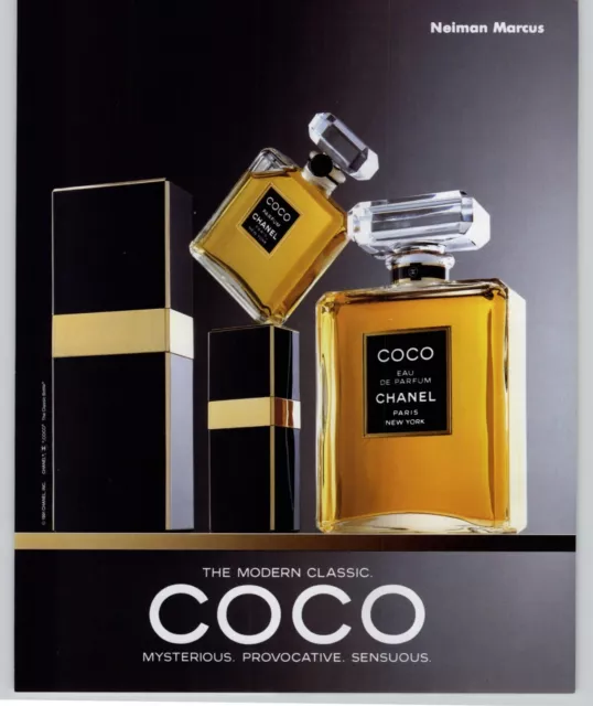 1996 Chanel Coco Shalom Harlow print perfume vintage 1-page MAGAZINE AD