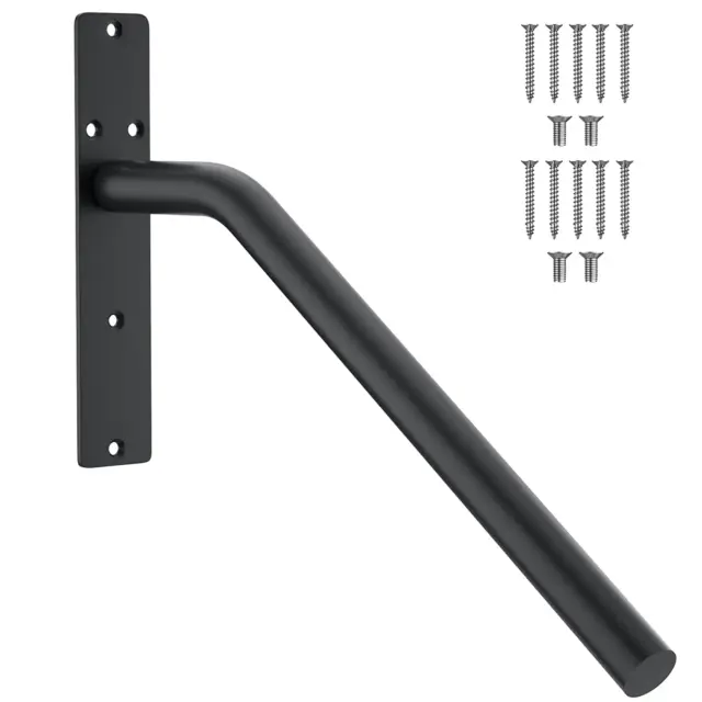 16 Inch Stainless Steel 1- 3 Step Handrail,  Oil Rubbed Black Wall Mount Hand Ra
