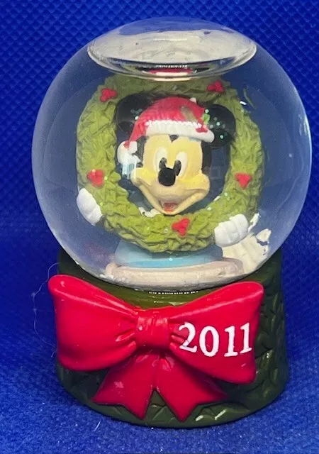 JC Penny 2011 Collectible Disney Mickey Mouse 2-1/2" Mini Snow Globe