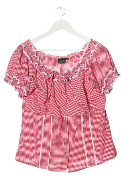 Camicia folcloristica Alpin donna taglia DE 40 rosso-bianco stile classico