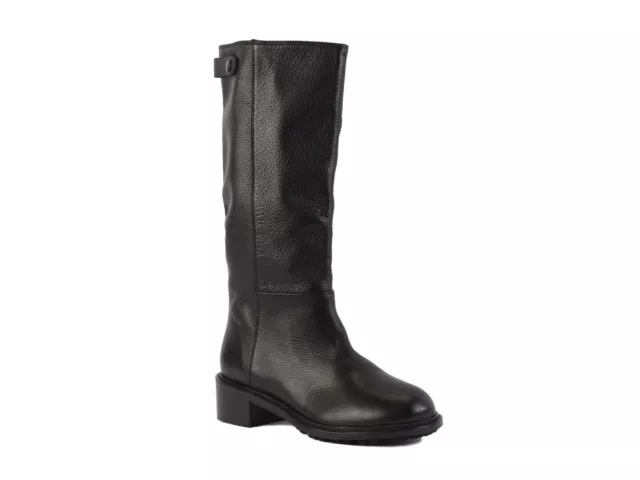 Vince Women's Jocelyn Black Pebbled Leather Cowhide Boot Size 8M US / 39 EUR