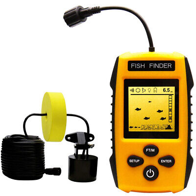 328FT Fish Finder Depth Echo Sonar Alarm Sensor Portable Transducer Fishfinder