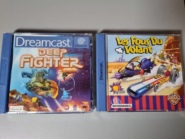 LES FOUS DU VOLANT + DEEP FIGHTER  sur SEGA DREAMCAST . FR