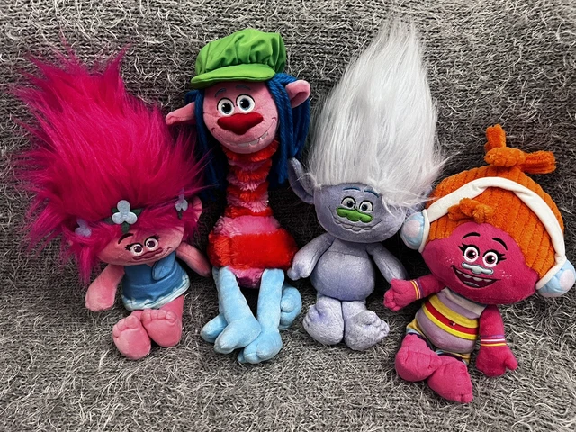 DREAMWORKS TROLLS WORLD Tour plush soft toy Bundle x4 14” £19.99 ...