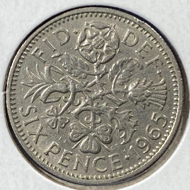 1965 Great Britain Six Pence, Elizabeth II, KM# 903 (70046)