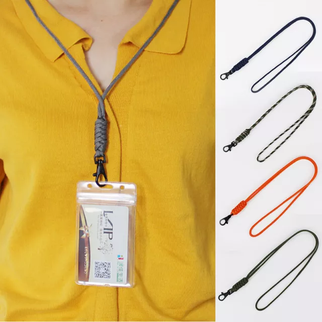 Lanyard Corde Carte Clé Suspendu Lanyard Strap Neck Credential Étudiant #