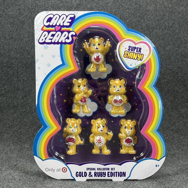 NEW CARE BEARS Special Collector Set Gold & Ruby Edition Super