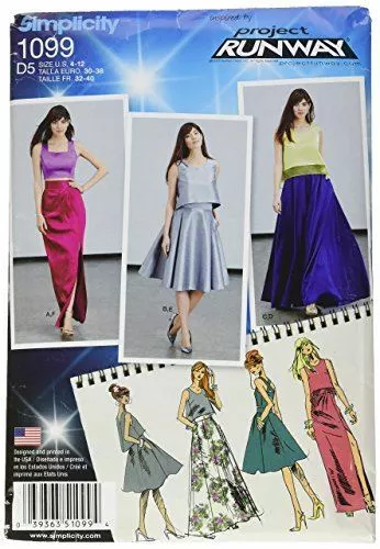 Simplicity Sewing Pattern 1099 Misses Full / Slim Skirt & Top Size 4-12 D5