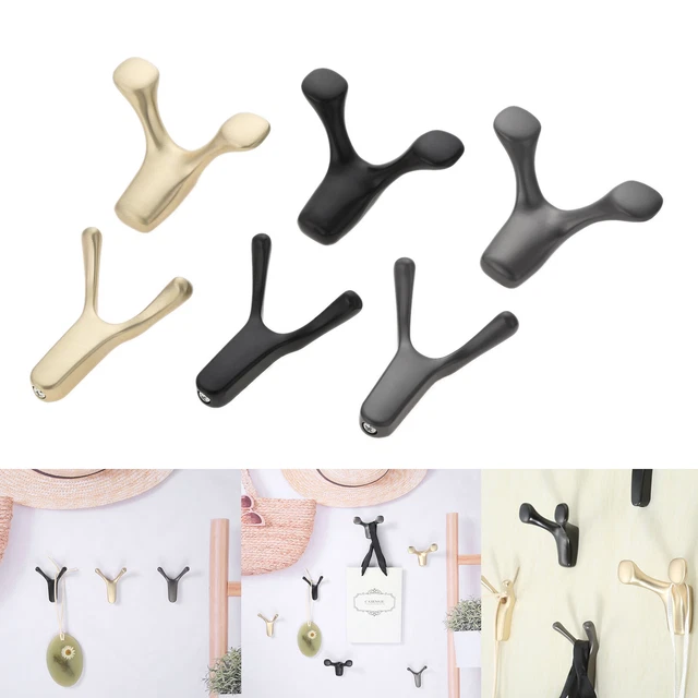 Unique Double Door Hook Wall-Mounted Robe Coat Hat Bag key Holder Clothes Hanger