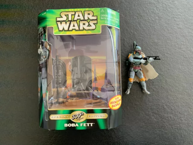 Star Wars action figure POTJ 2000 Deluxe Boba Fett 300th figure special edition