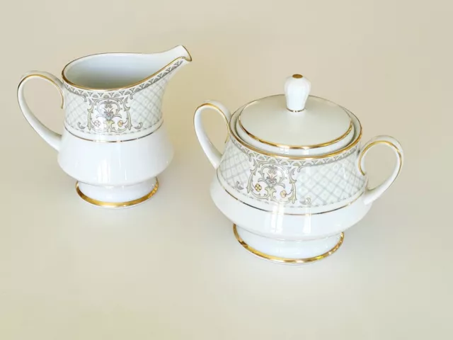 Noritake Jessica Rare Sugar Bowl And Creamer Set Japan Excellent Condition