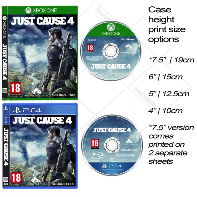 Just Cause 4 Cake Topper Decoration XBOX or PS4 Edible Icing Print