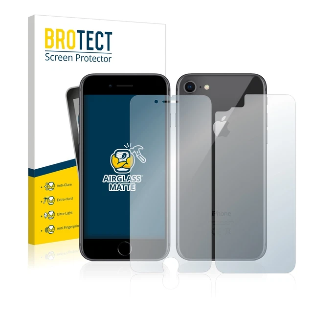 Anti Reflet Protection Ecran Verre pour Apple iPhone 8 (Avant+Arrière) Film