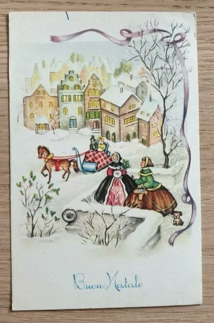 Cartolina antica di Buon Natale viaggiata anno 1964