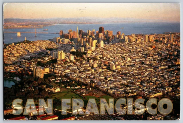 San Francisco, CA - Aerial View Fort Mason And Bay Hills - Vintage Postcard 4x6