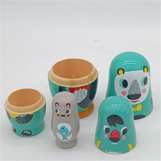 Muñeca de apilamiento compacta antiarañazos triple capa muñeca de anidación colorida