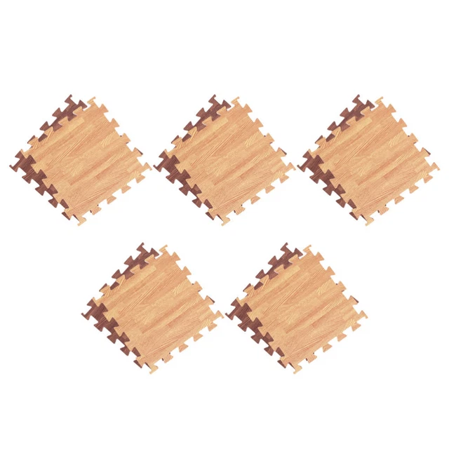 10 pz puzzle per bambini pavimento in legno Eva venatura legno tappetino pavimento in sughero riscaldamento