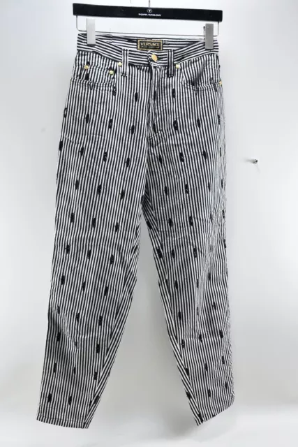 J34N20 - Pantaloni a carota vintage Versace jeans firmati taglia 36