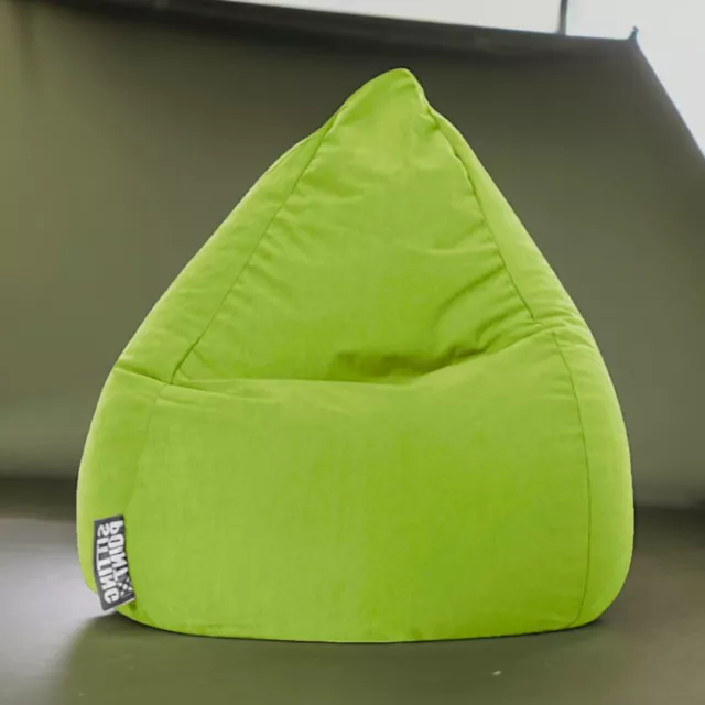 Bequemer Sitzsack BeanBag Easy XL 110 x 70 cm in Grün - Perfekt zum Entspannen