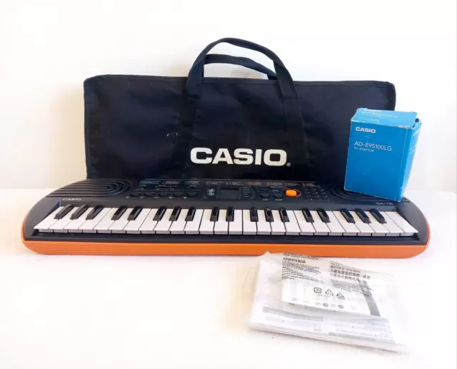 Tastiera Casio SA 76 Usata  per Scuole Medie Completa Di Custodia e Alimentatore