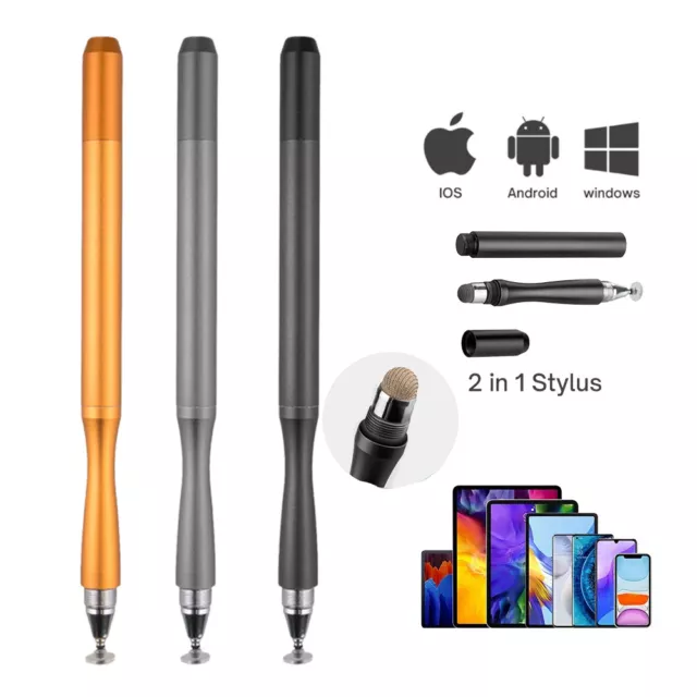 Universal Stylus Eingabestift Stift Tablet Smartphone Touch Pen 2 in 1