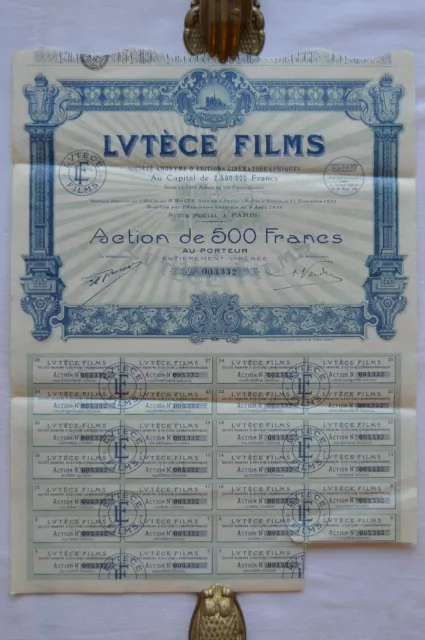Pierre Forveille - Lutèce films - Action de 500 Francs - 1926 - Notre Dame