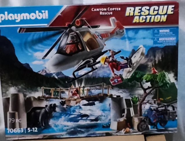 Unité de secouristes avec hélicoptère Playmobil Rescue Action 70663 - La  Grande Récré