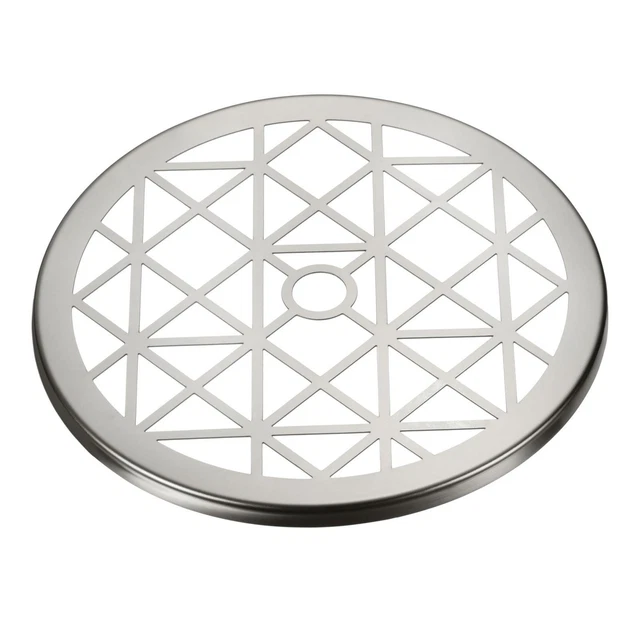 Tapa de rana de flores de 4,7", jarrón de flores de metal inserto arreglador patrón de cuadrícula, plata