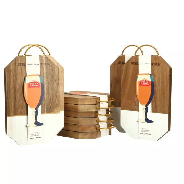 10 x Stella Artois Holz Sharing Board Servierplatte Home Bar Pub Party