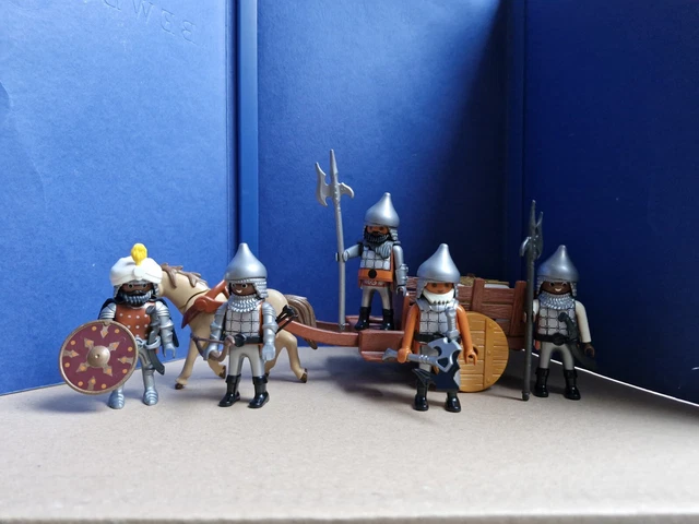 5 X SARAZENE ARABER PERSER NOIR BLANC PLAYMOBIL Contre Saladin Vs Chevalier RAR EUR 86,60 - FR
