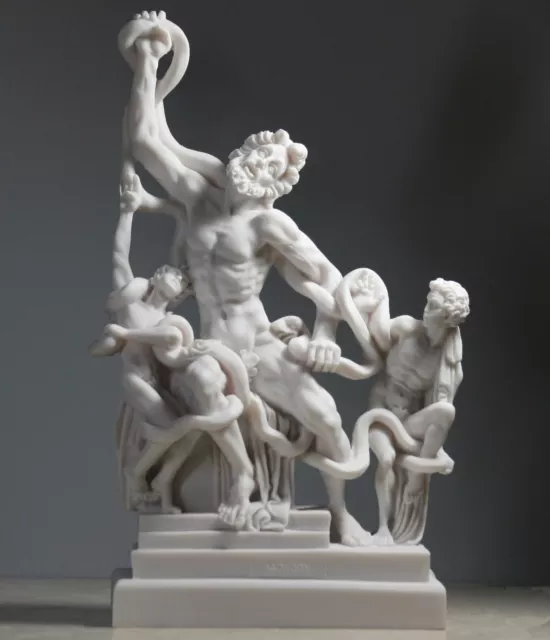 Laocoön & Sons Serpents Vatican Museum Greek Roman Cast Marble Statue Sculpture