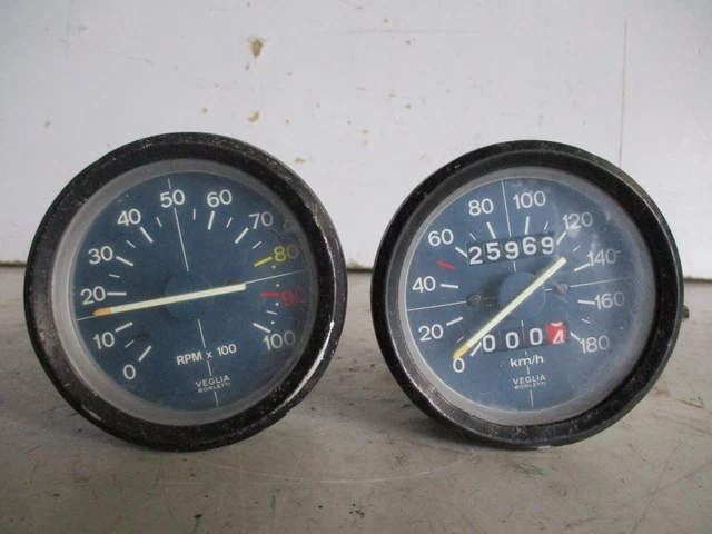 Contachilometri Strumentazione Veglia Moto Guzzi V 35 Imola 1980 1985 KM: 25.969