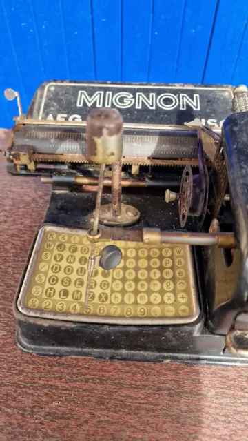 Rare Machine à écrire à index Mignon 4 TYPEWRITER 1930