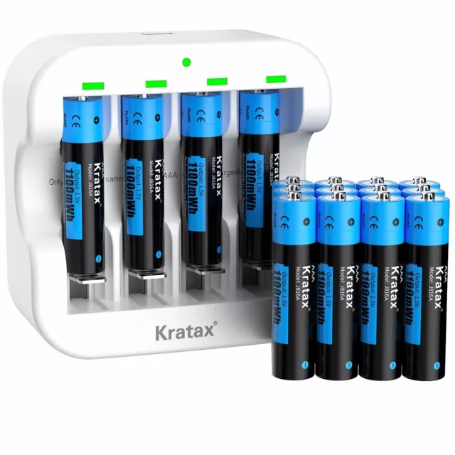 BATTERIA KRATAX AAA 1,5 V AAA batterie ricaricabili 1100 mWh batteria al litio  AAA EUR 29,72 - PicClick IT