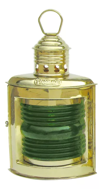 Steuerbordlampe mit Petroleumbrenner Schiffslampen Messing Sea4You maritime Deko