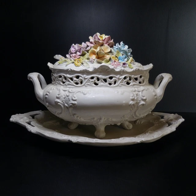 Soupière Atelier Revernay – Faïence Barbotine – France – Jaune – Occasion