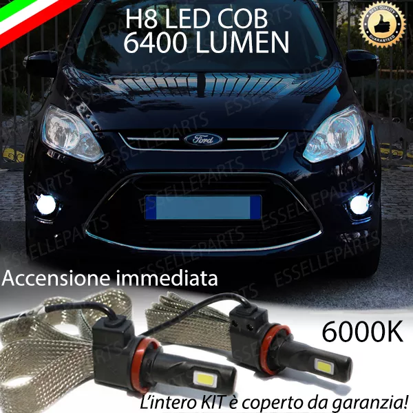 Kit Full Led Ford C Max Ii Lampade H8 Fendinebbia Canbus 6400 Lumen 6000K