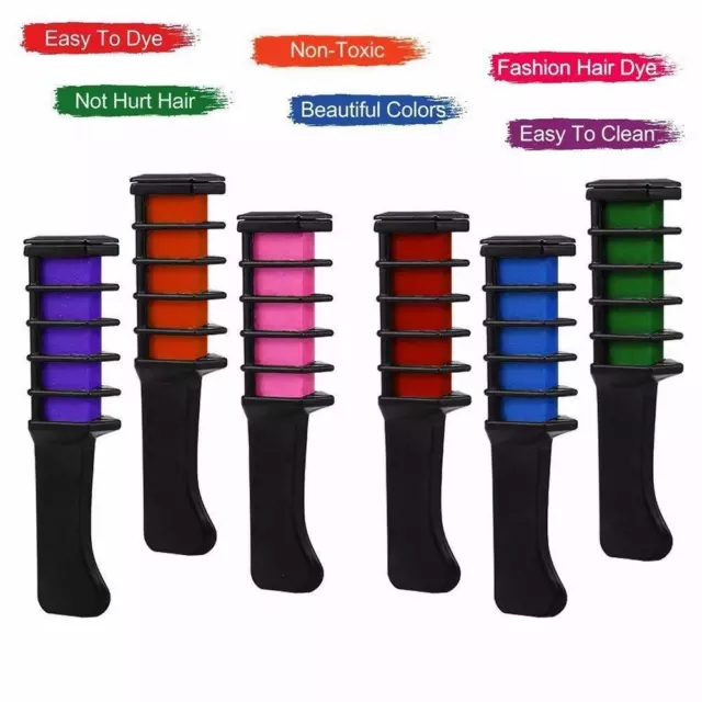 Chalk Comb Temporary Hair Chalk Color Comb Temporary Dye Salon Kits Party Colors 2