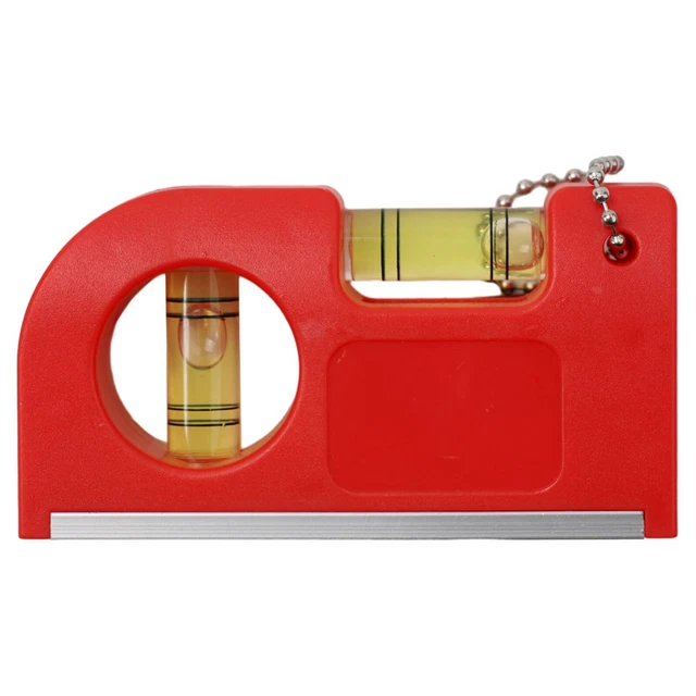 Livellatore portachiavi magnetico con gancio per catena in metallo rosso bilancia tascabile