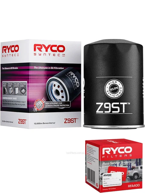 RYCO SYNTEC OIL Filter Z9ST + Service Stickers fits Ford LTD 5.0 DC V8 ...
